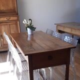 Table de ferme ancienne en bois de hêtre XIXème