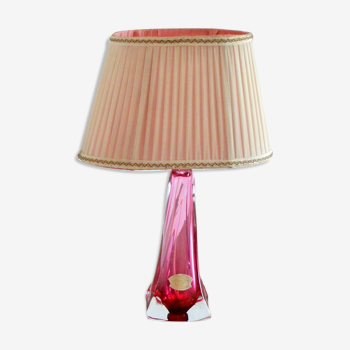 Lampe de table en cristal Val St-Lambert  Belgique vintage 1960s