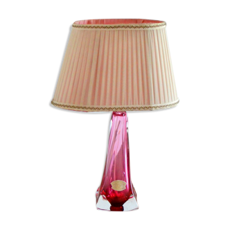 Lampe de table en cristal Val St-Lambert  Belgique vintage 1960s