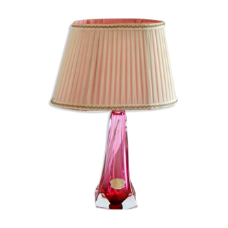 Superb Crystal Table Lamp Val St-Lambert Belgium Vintage 1960s