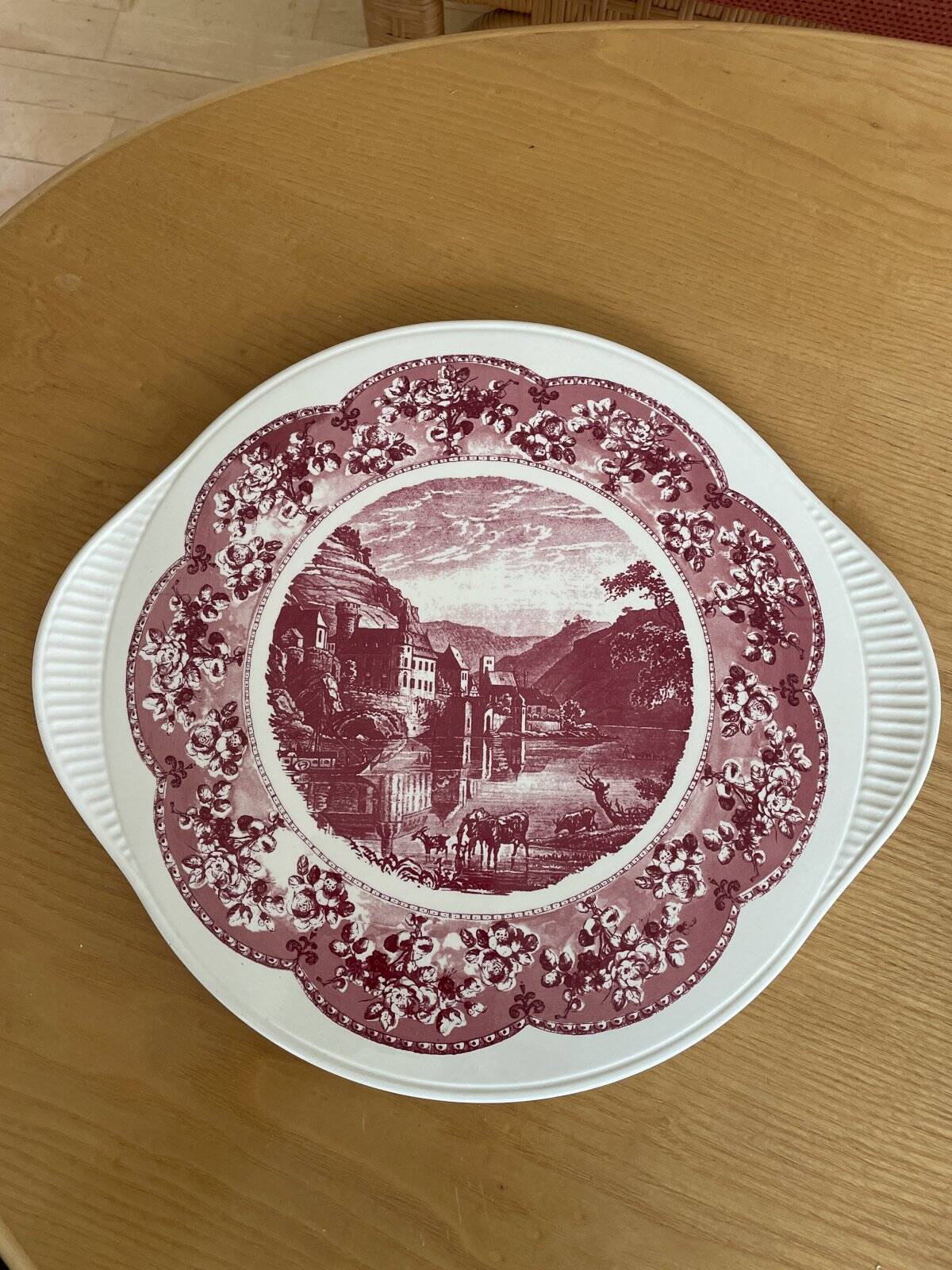 Grünstadt Keramik pie dish pink