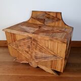 Rattan marquetry chest