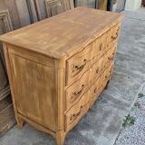 Commode de style Louis xv en merisier décapée