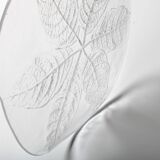 Large Kosta Boda Glass Cheese Platter: Vintage Leaf Design by Wärff / 1975