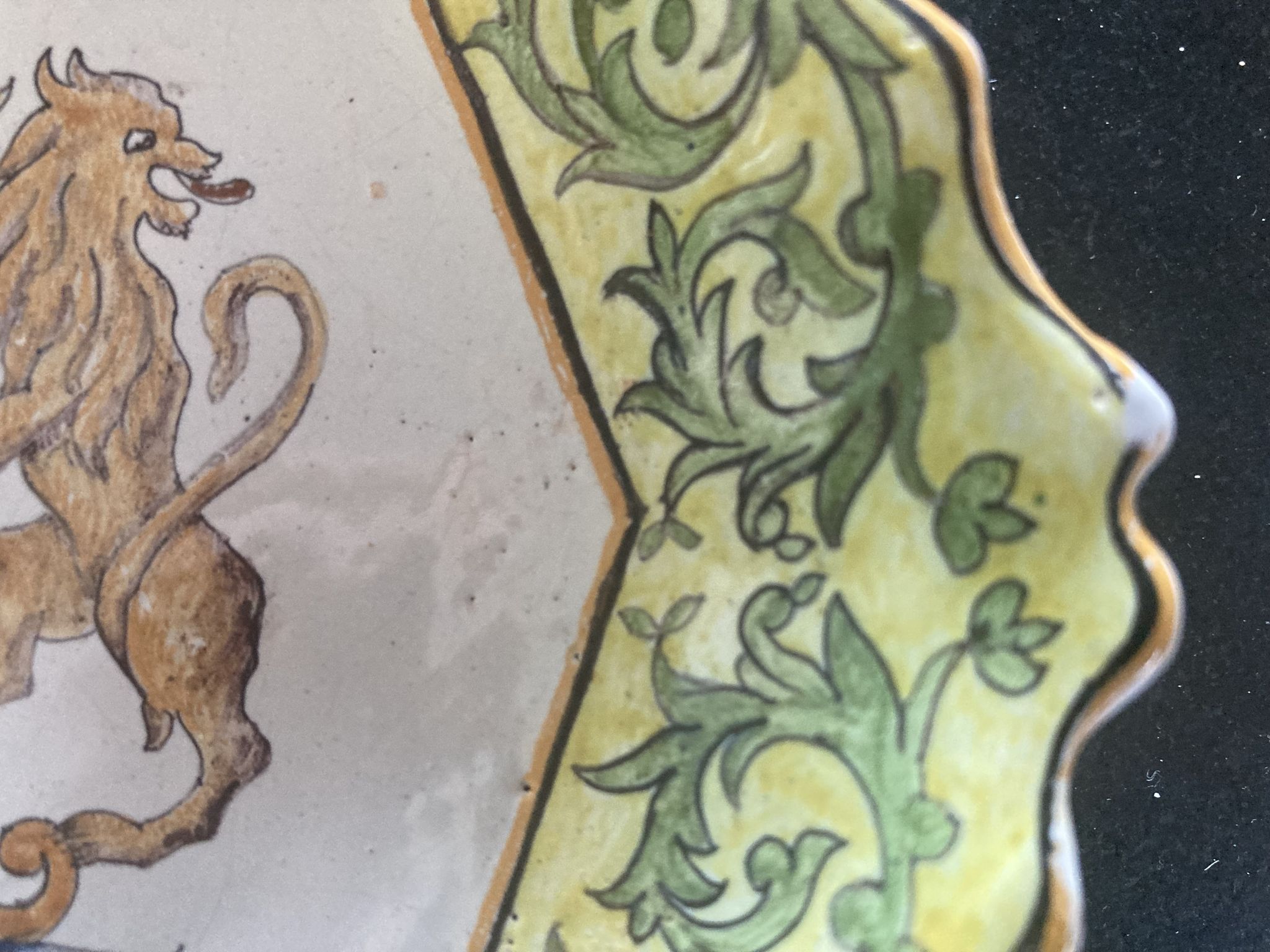 Earthenware plate Porquier