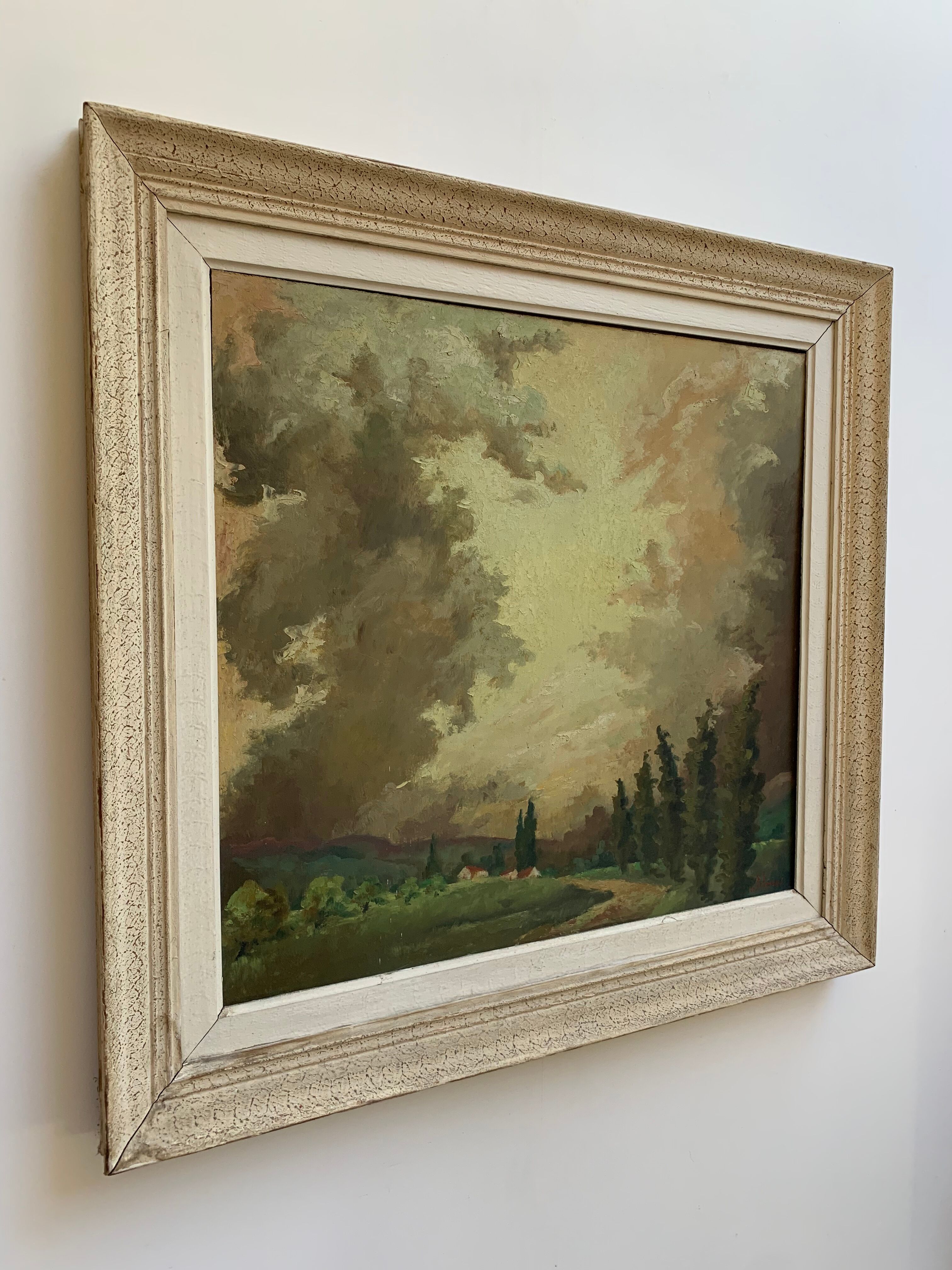 Landscape painting by Émile-Henry Tilmans 1945