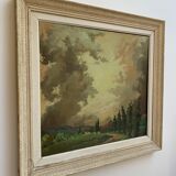 Landscape painting by Émile-Henry Tilmans 1945