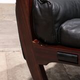Fauteuil Lounge en Cuir "Rancero" de Luciano Frigerio - Design Italien des Années 1970
