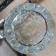 8 antique chiseled glass glasses / mugs