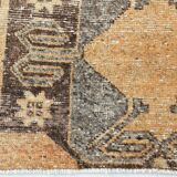 3x11 Mustard Brown Oriental Vintage Runner Rug, 85x329Cm