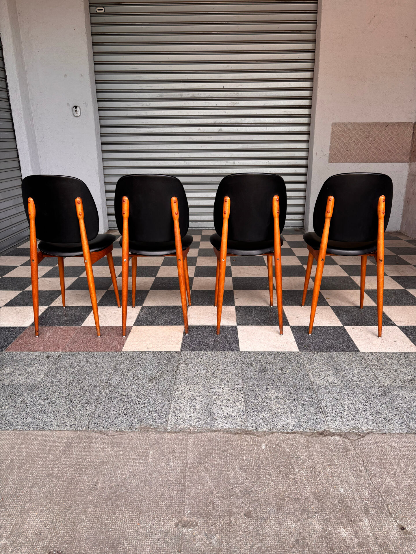 Set of 10 Pegase Baumann chairs