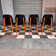 Set of 10 Pegase Baumann chairs