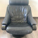 Fauteuil cuir noir scandinave