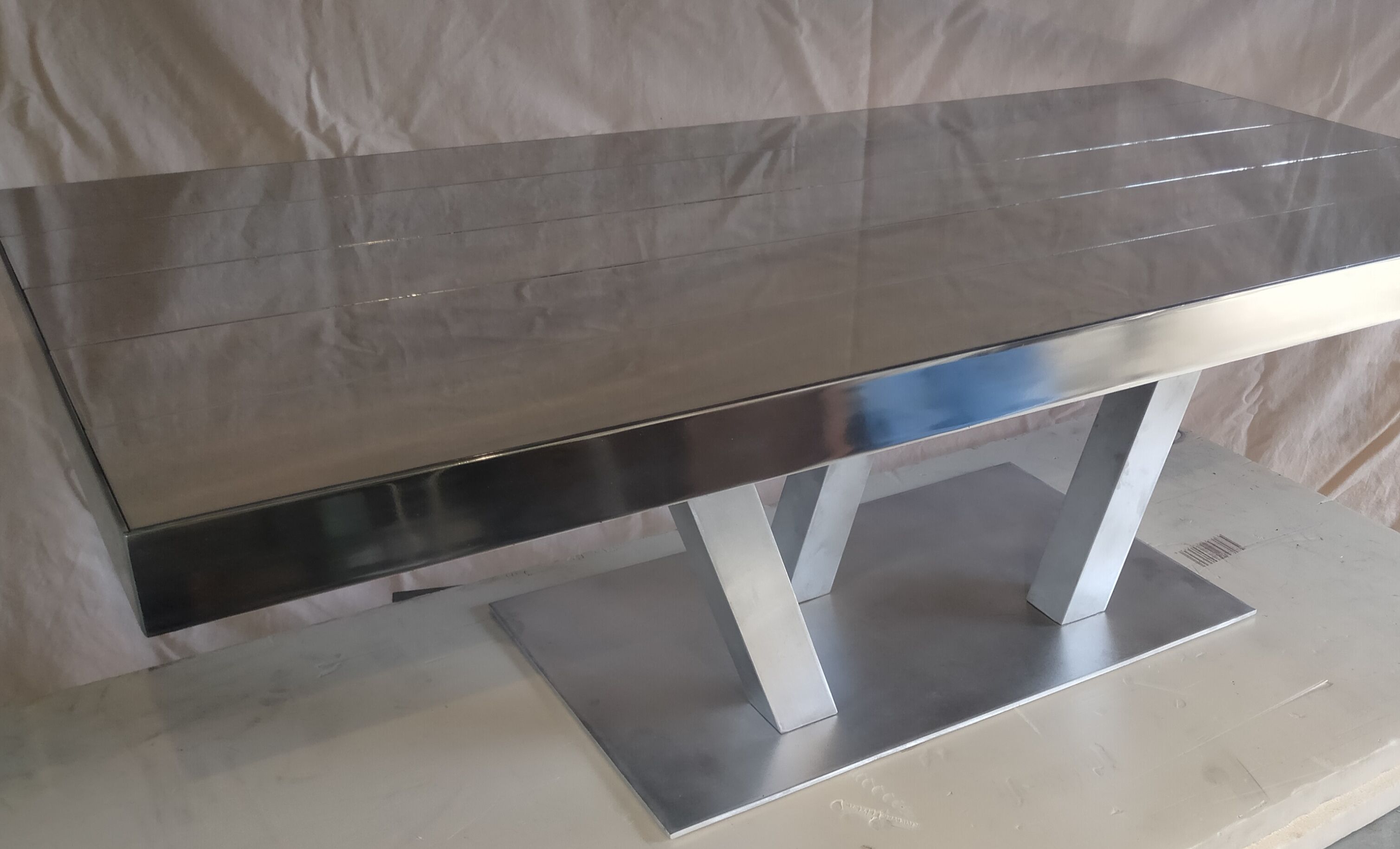 Aluminum coffee table