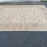 Persian rug beige wool flowers Faran Super 250x350cm Saint Maclou