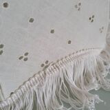 Hanging lampshade in English embroidery