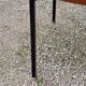 Vintage round table in blond mahogany by Gérard Guermonprez Editor Magnani, metal base