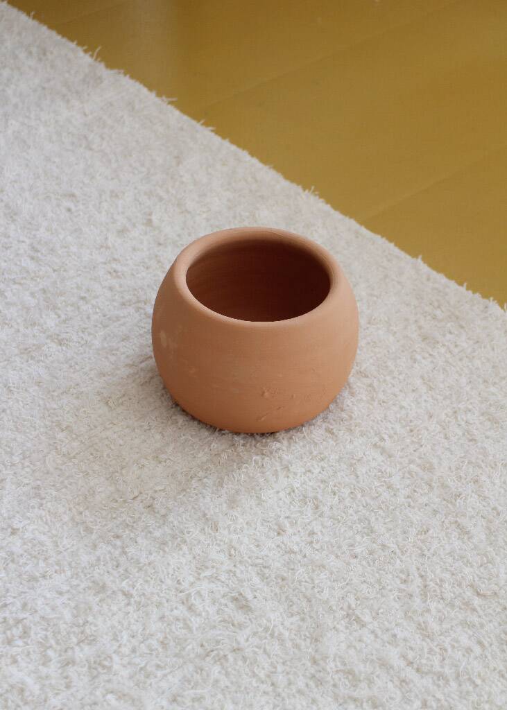 Handmade recycled cotton rug - hand-woven - 90 x 150 cm