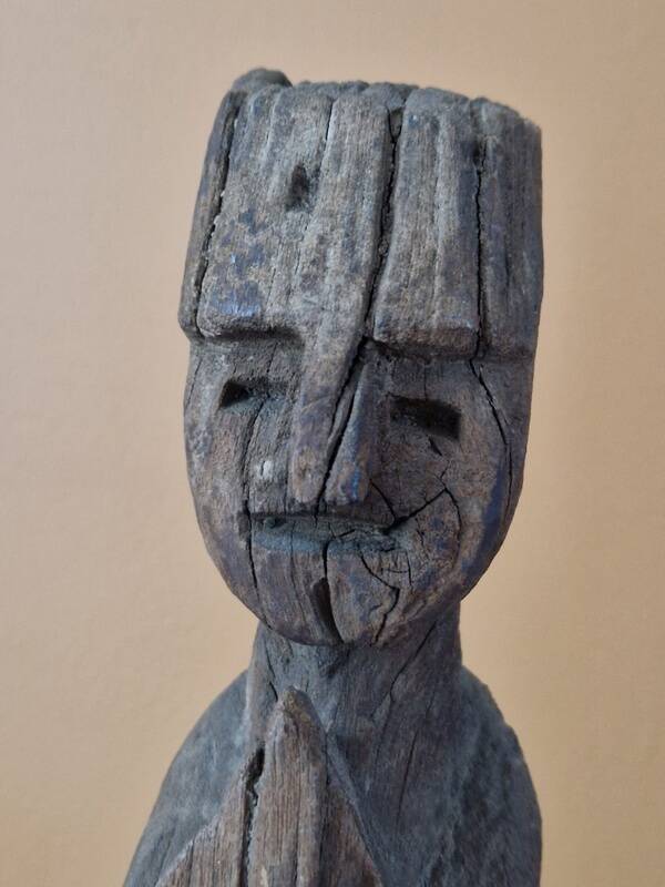 Western Nepal - Statue known as the guardian of the springs, representing an ancestor