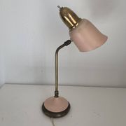 Lampe style cocotte rose et dorée, 1950