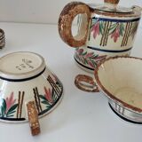 HB Quimper teapot and cups set