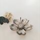 Silver metal flower ashtray