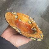 Vintage 1960-1970 Orange Psychedelic Bowl Empty Pocket from Limoges Enamels