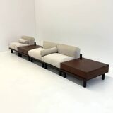 Italian modular sofa with coffee table set in Japandi style