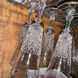 Antique wedding furniture from Rajasthan in carved wood, with inlays.