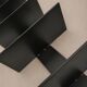 Brown lacquered welded steel wall shelf - Sleek / minimalist design