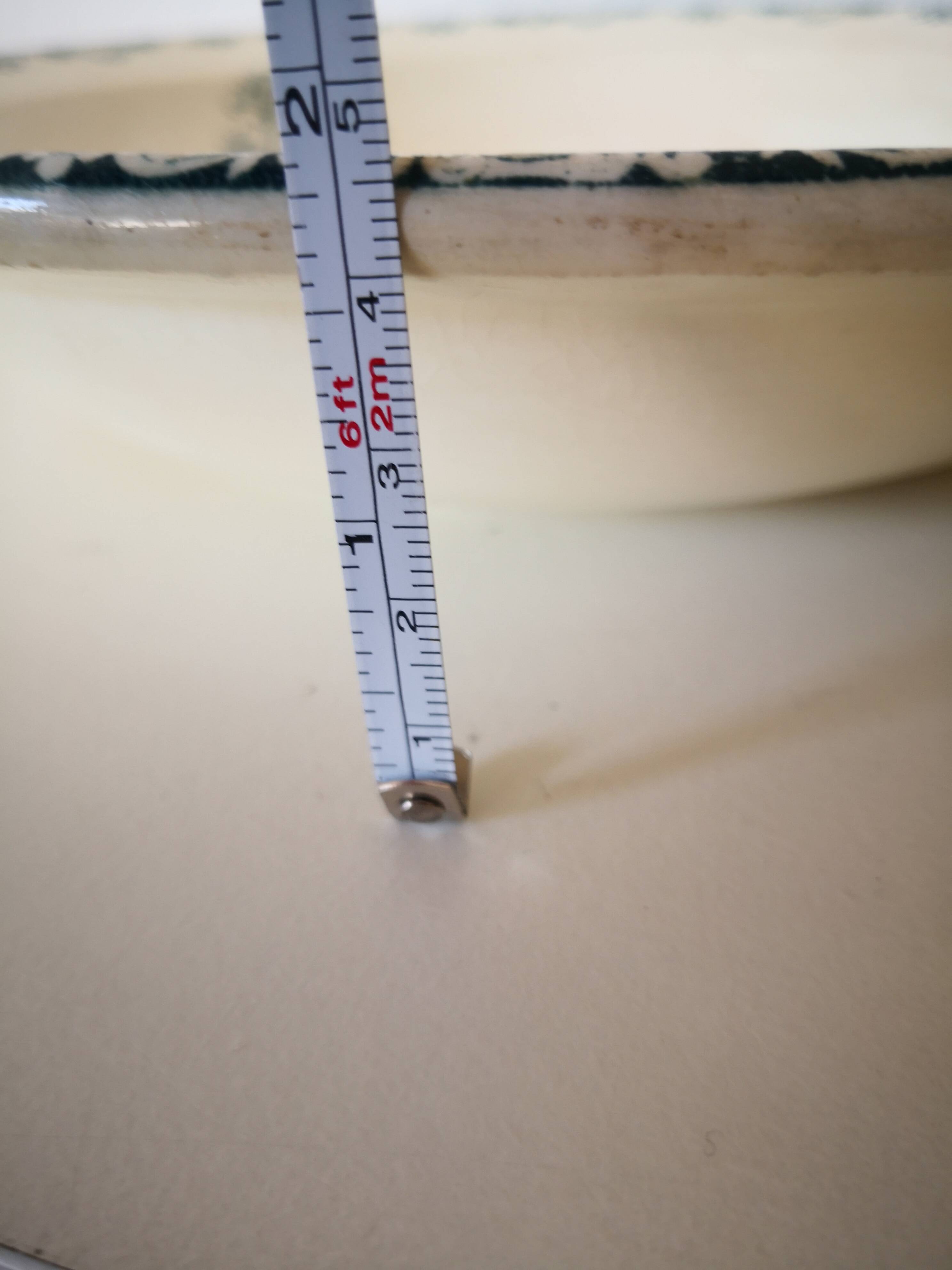 round and hollow ceramic dish, Clairefontaine ironstone, Château series