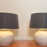 Pair of ceramic lamps