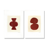 Duo of terracotta paints M760 and M761 signed EAWY