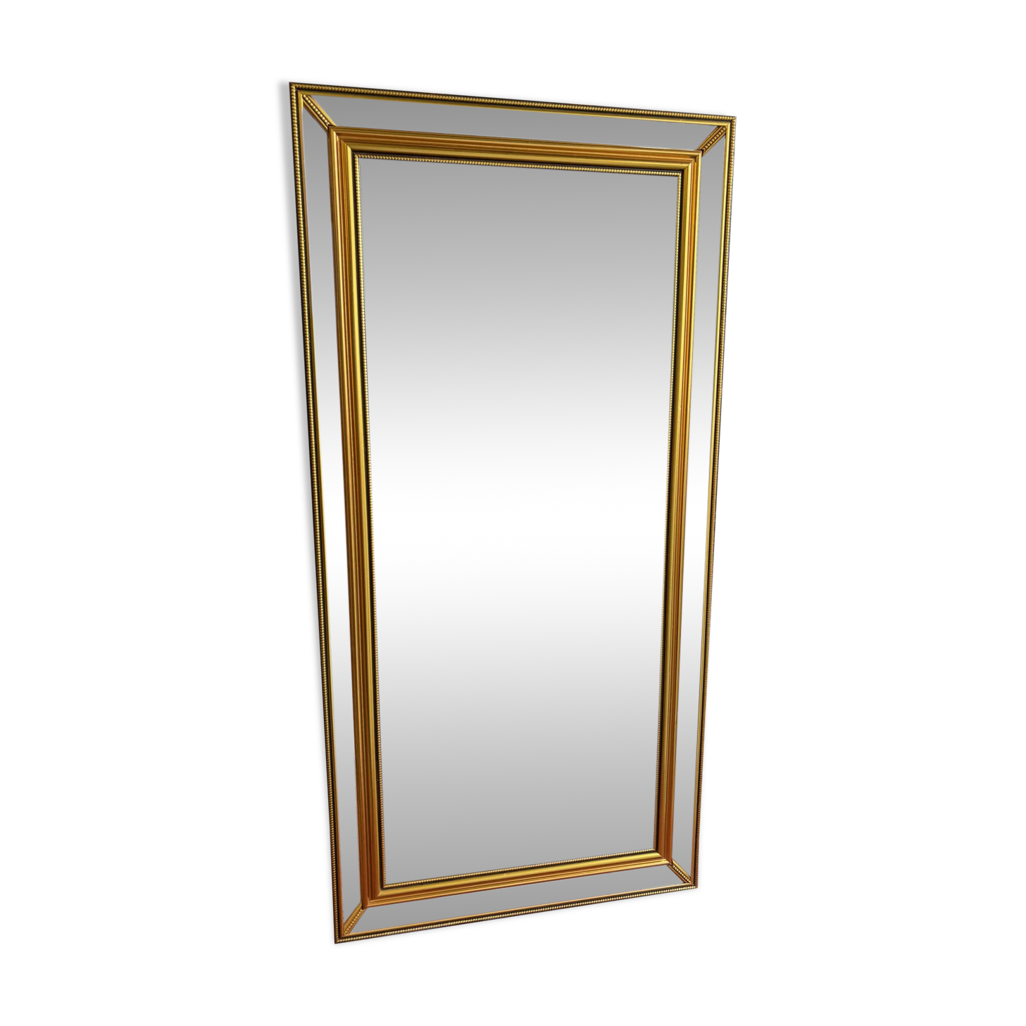 Large gilt mirror with beveled glass - Louis Philippe style