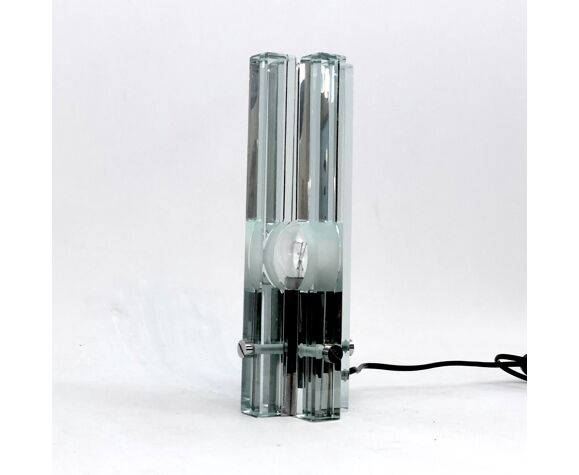 Lampe de table en verre vintage Gallotti e Radice des années 70 | Selency