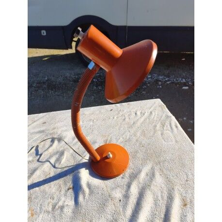 Vintage orange metal lamp