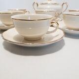 Tea service in earthenware, by Villeroy and Boch, Rhône model.