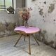 Vintage pink rattan coffee table