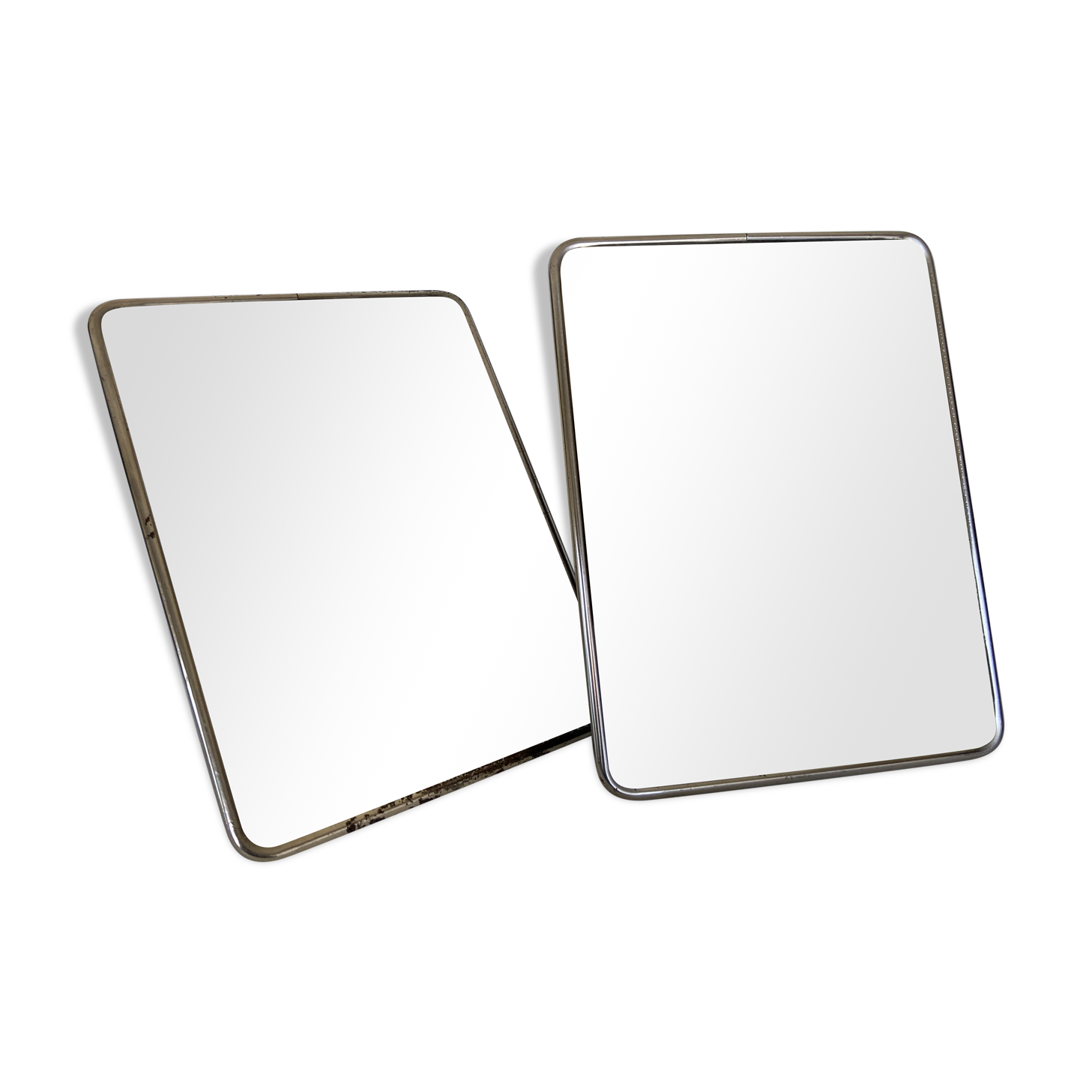 Pair of barber mirrors 24x18 cm