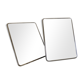 Pair of barber mirrors 24x18 cm