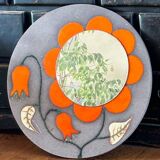 Large François Lembo Mirror 1970 Vallauris - 50 Cm