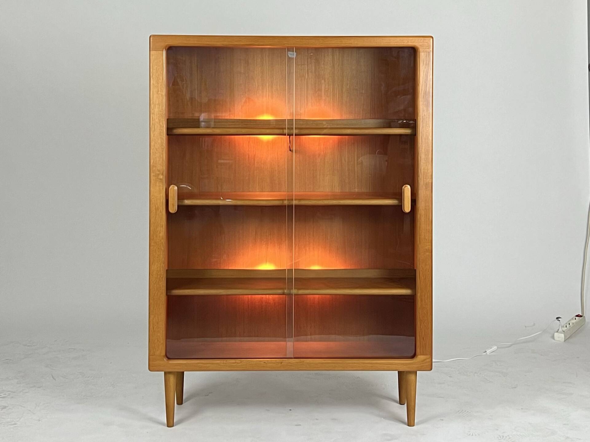 Danish teak display cabinet highboard shelf Silkeborg 70s vintage design