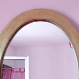 Miroir ovale en bois doré