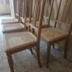 6 chaises cannées art déco rénovées