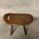 Vintage Wooden Brutalist Tripod Stool