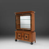 Belgian late art deco cabinet in solid oak