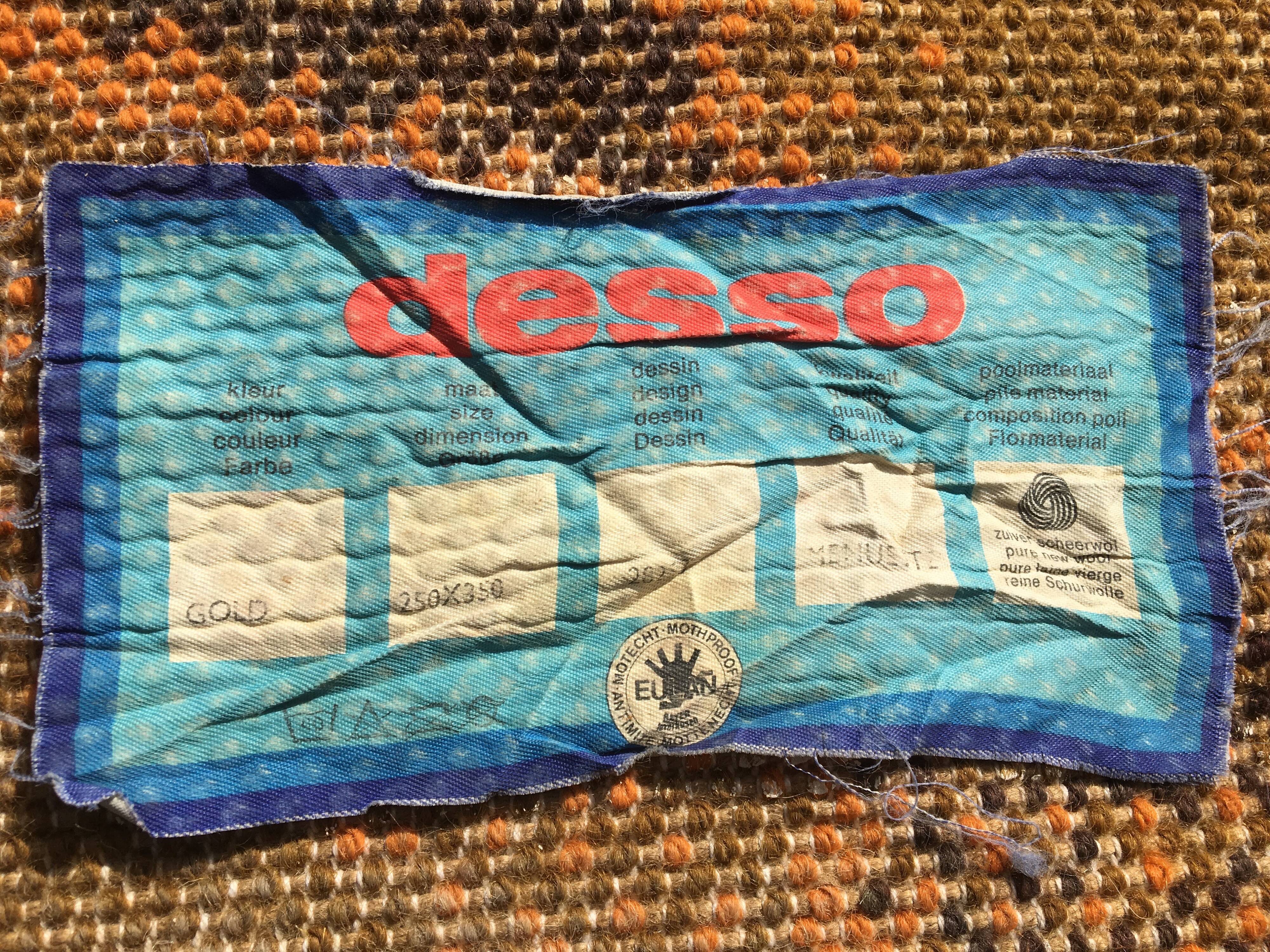 Vintage Desso carpet 70s 350x250cm