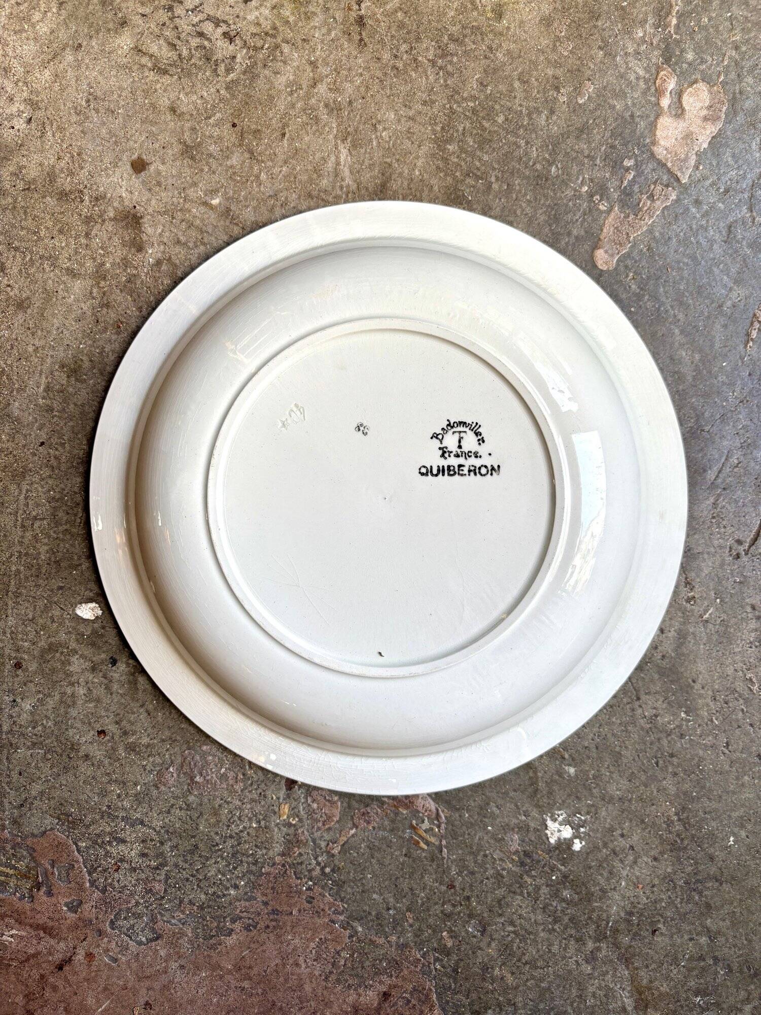 Badonviller round and hollow dish in glazed earthenware, "Quiberon" service