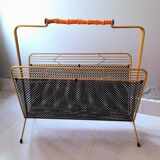 Perforated metal magazine rack, 1950