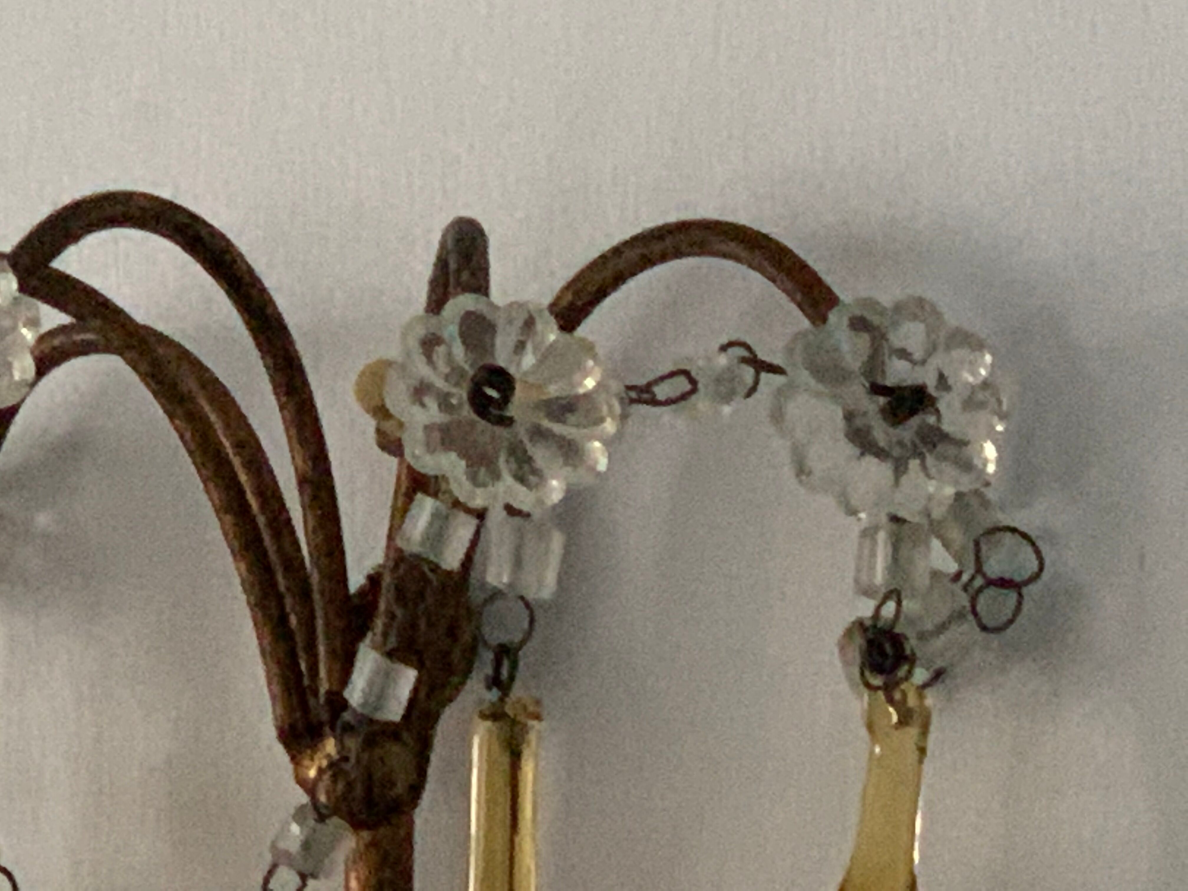 Pair of murano stamps and 1950 crystals